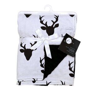 Jikka Baby Blanket Deer Head Print Reversible